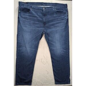 Levi's 502 Jeans Men's Size 50x34 Blue Tapered Leg Stretch Denim